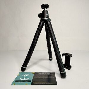 UBeesize 10" Tripod 360 Rotation & 90 Tilt Head Portable Flexible Stand READ